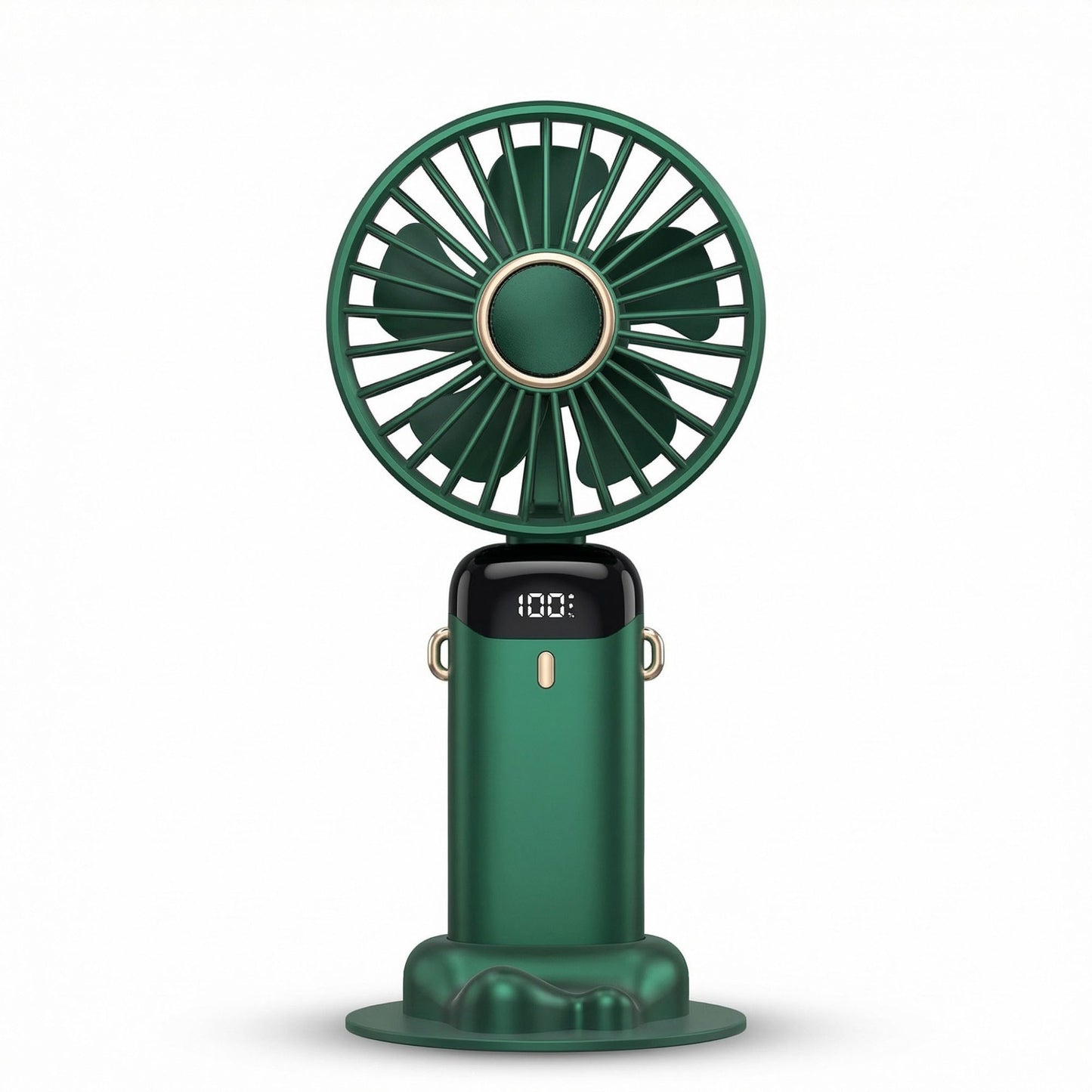 USB Rechargeable Mini Handheld Fan Portable Foldable Desk Fan with Digital Display Cooling Fan