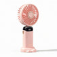 USB Rechargeable Mini Handheld Fan Portable Foldable Desk Fan with Digital Display Cooling Fan