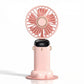 USB Rechargeable Mini Handheld Fan Portable Foldable Desk Fan with Digital Display Cooling Fan