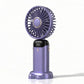 USB Rechargeable Mini Handheld Fan Portable Foldable Desk Fan with Digital Display Cooling Fan