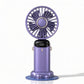 USB Rechargeable Mini Handheld Fan Portable Foldable Desk Fan with Digital Display Cooling Fan