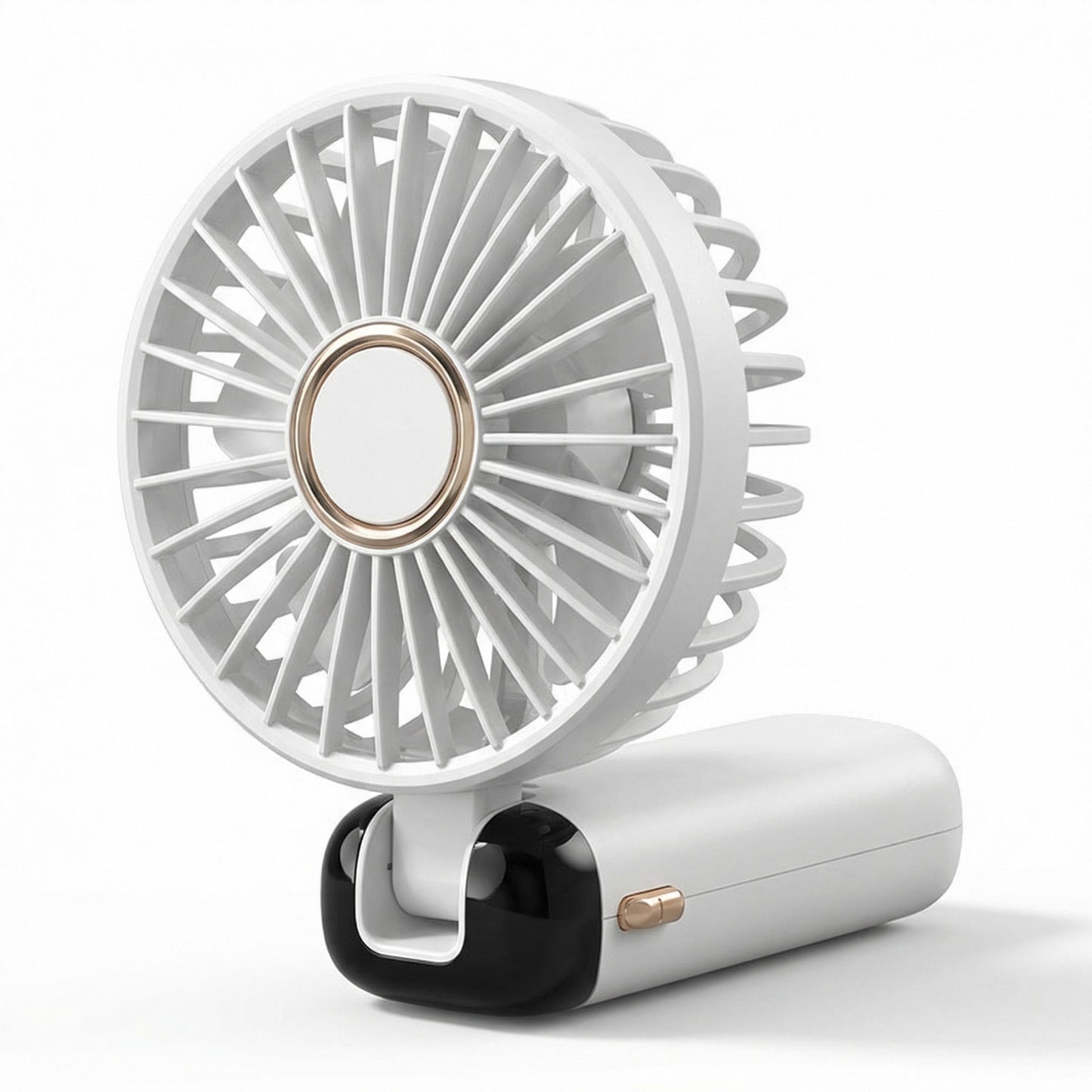 USB Rechargeable Mini Handheld Fan Portable Foldable Desk Fan with Digital Display Cooling Fan