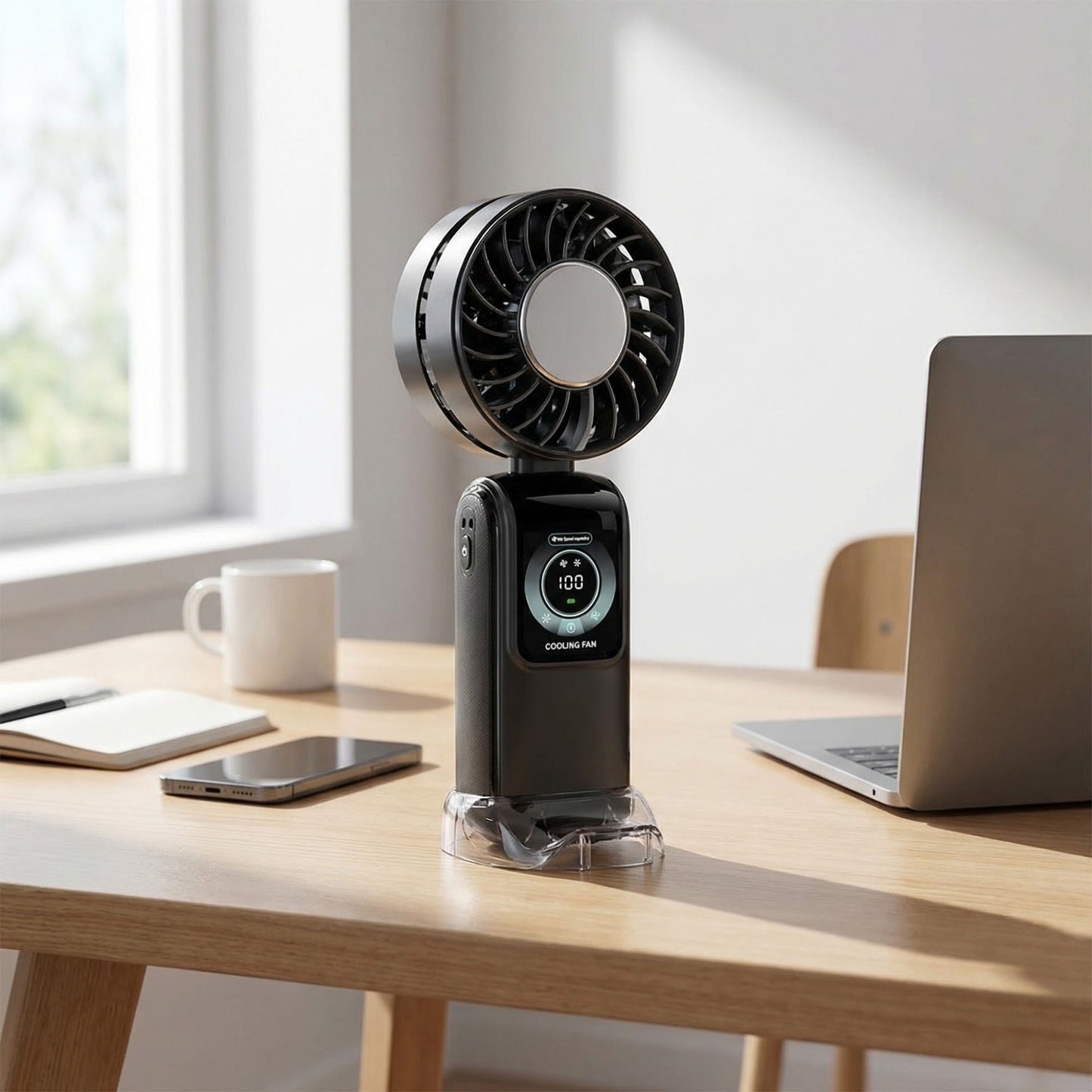 Handheld Cooling Fan with Semiconductor TEC Portable Rechargeable Foldable Fan Ice Cooling