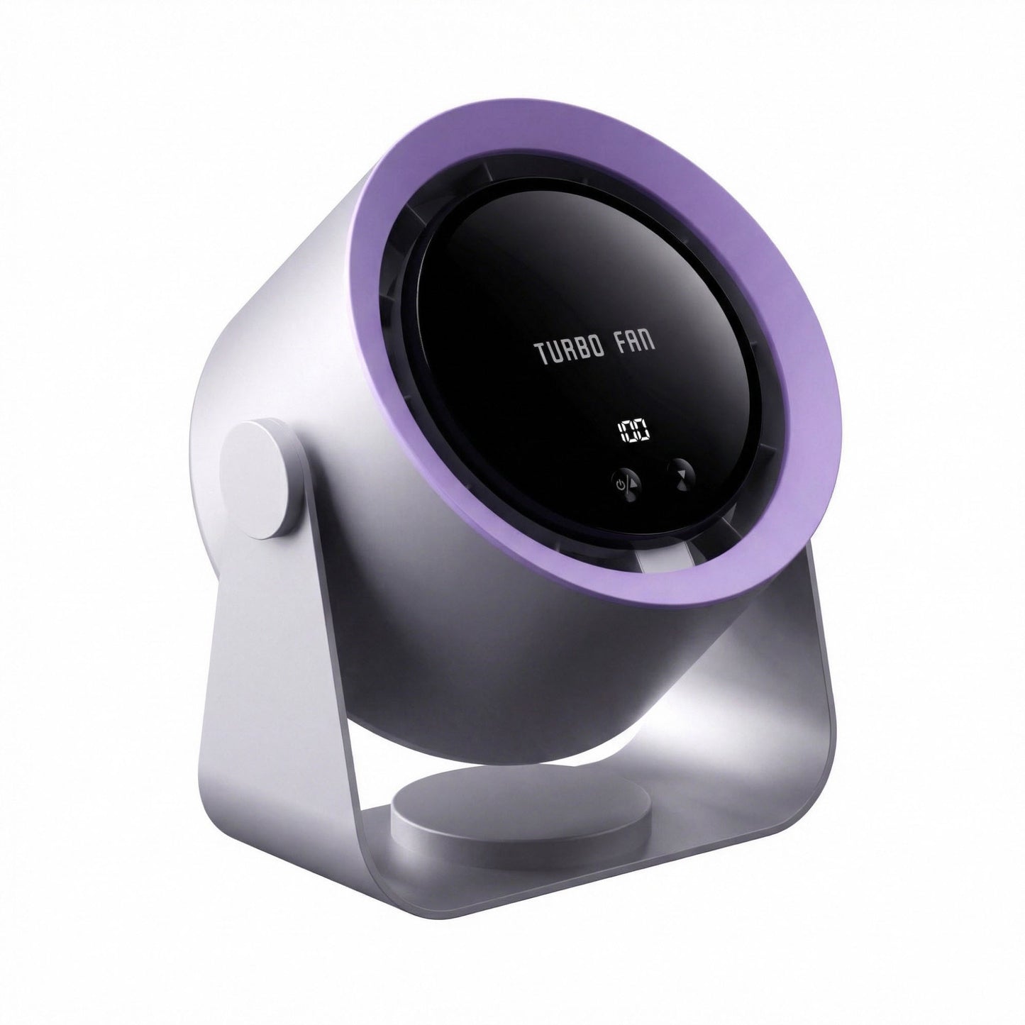 USB Rechargeable Turbo Desk Fan Quiet Circulating Fan with LED Display Wall Mount Portable Fan