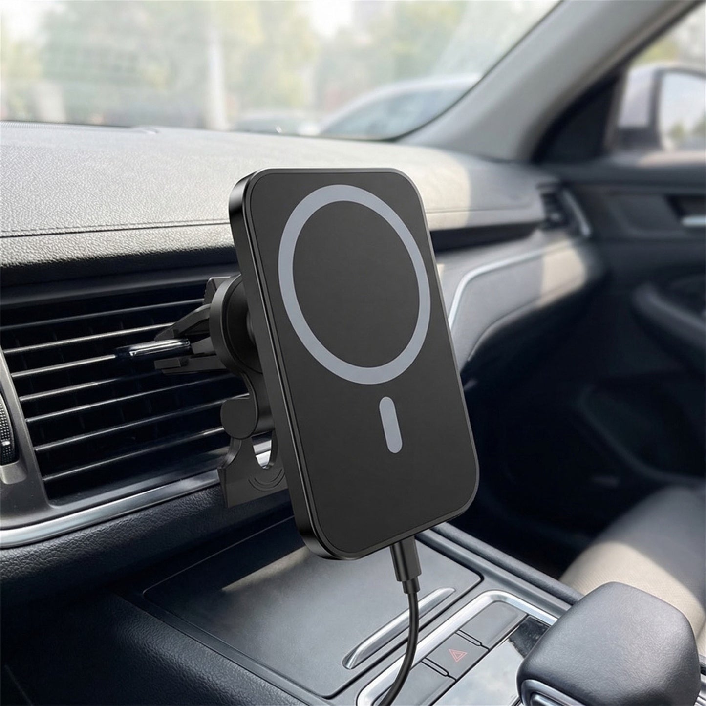 Car Wireless Charger Mount 15W Fast Charging Aluminum Magnetic Phone Holder Air Vent Mount