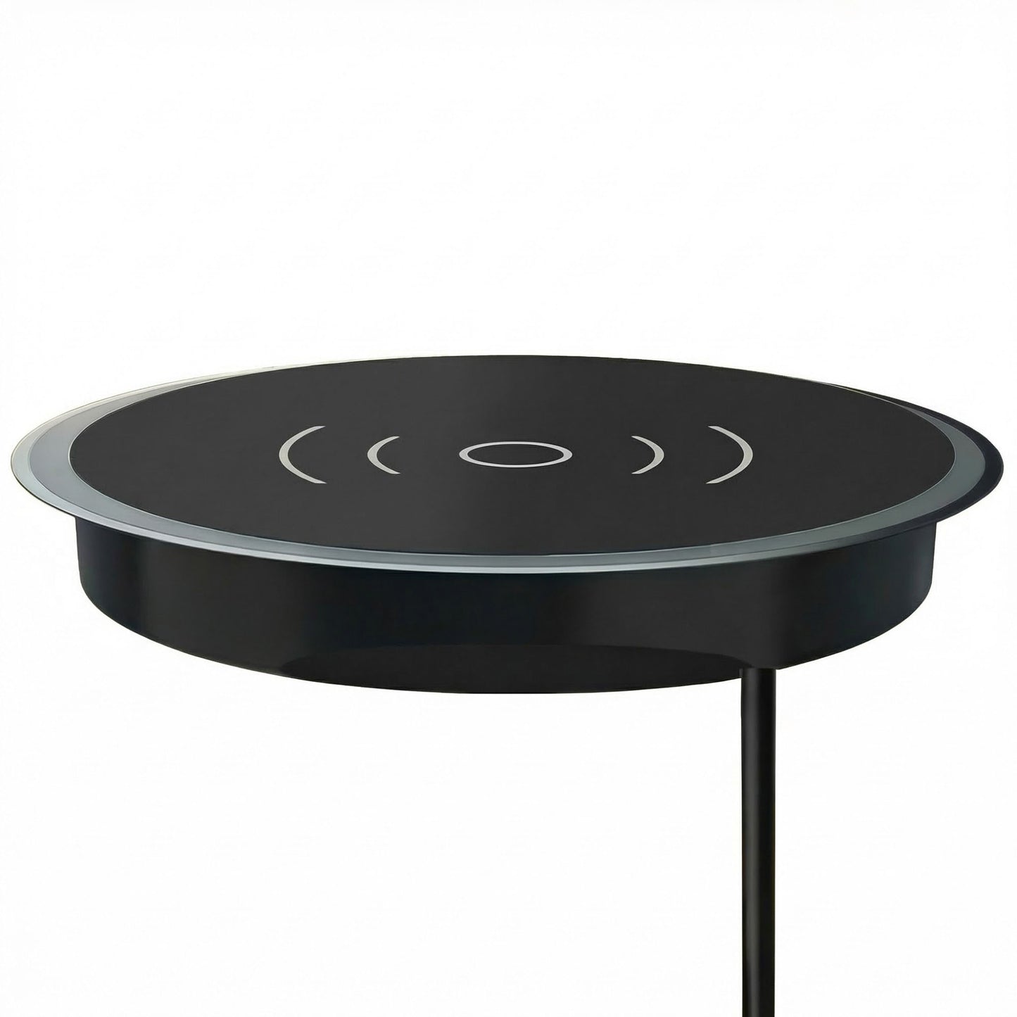 Embedded Wireless Charging Panel 15W Fast Charger Aluminum Alloy Built-In Desktop with Type-C Input