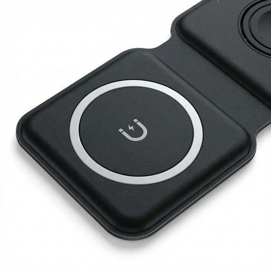3-in-1 Foldable Magnetic Wireless Charger Stand for Phone Watch Earbuds Fast Charging Station