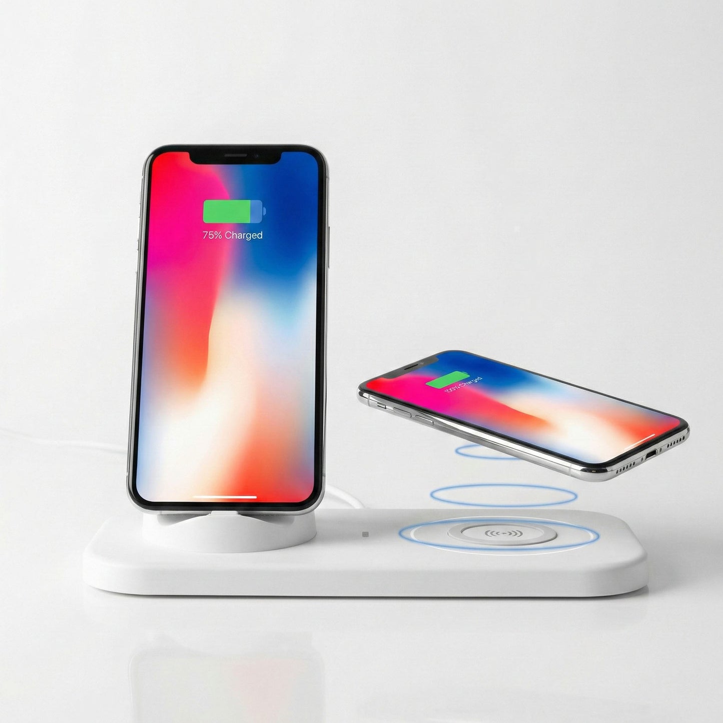 3-in-1 Wireless Charging Station with USB Cable Compatible with Qi Enabled Devices
