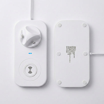 3-in-1 Wireless Charging Station with USB Cable Compatible with Qi Enabled Devices