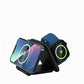 Foldable 3-in-1 Wireless Charging Station Compatible with Qi Enabled Devices