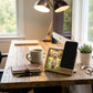 Bamboo Photo Frame with Wireless Charging Pad Compatible with Qi Enabled Devices