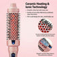 Heated Round Brush Hair Styler Set with Digital Display, Comb, Clips and Heat Gloves