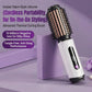 Heated Round Brush Hair Styler with Digital Temperature Display and Adjustable Heat