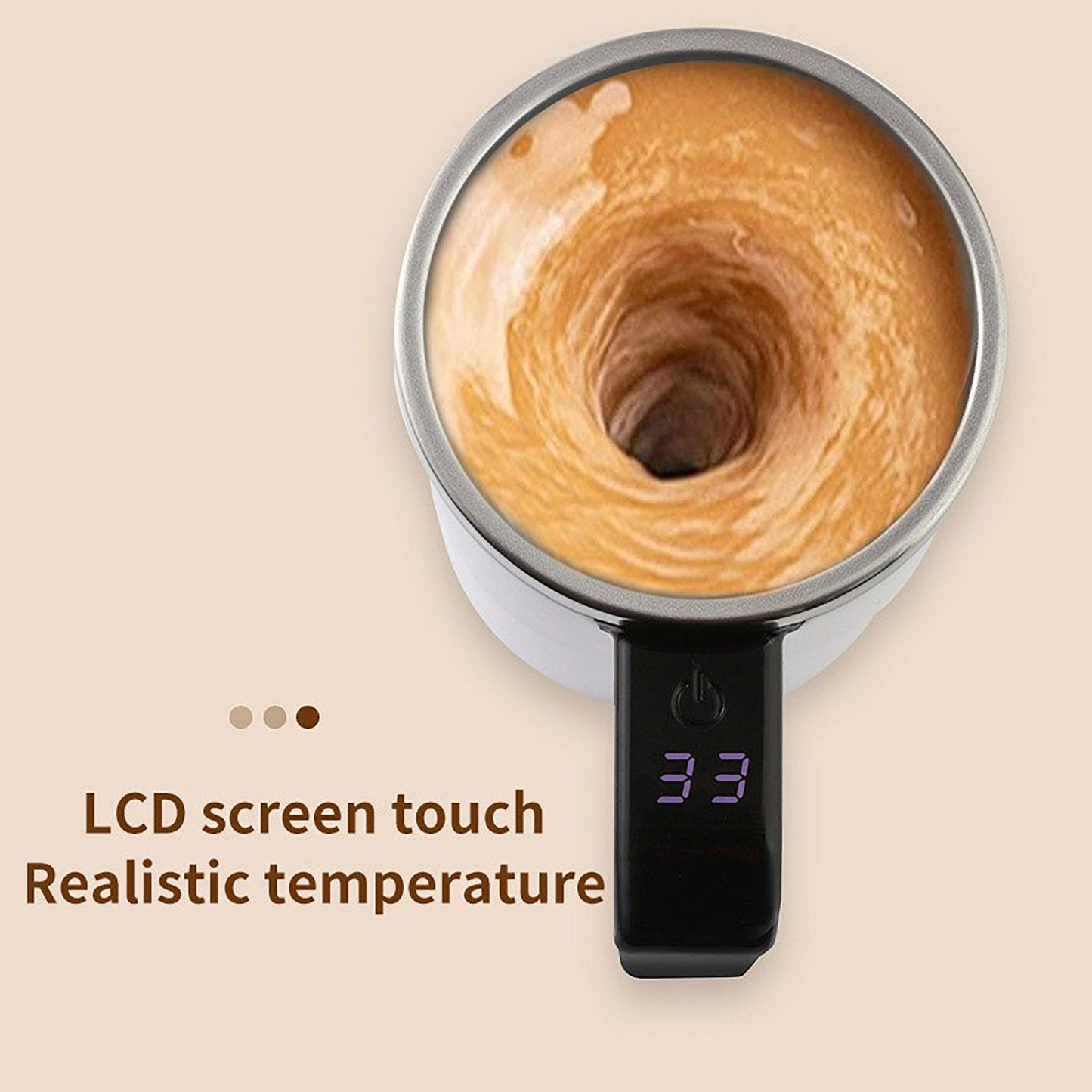 Electric Self Stirring Mug with LCD Temperature Display Automatic Mixing Cup