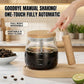 Electric Self-Stirring Glass Mug with Heating Base and USB Cable