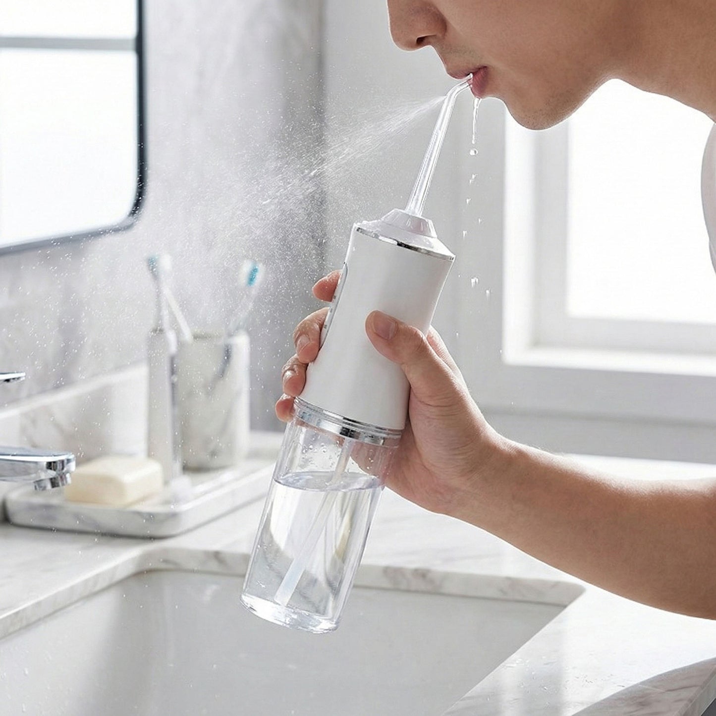 Cordless Water Flosser Oral Irrigator with Multiple Modes and Rechargeable Design