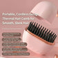 Cordless Thermal Hair Comb with Adjustable Heat Settings and Protective Travel Lid