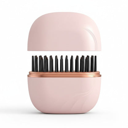Cordless Thermal Hair Comb with Adjustable Heat Settings and Protective Travel Lid