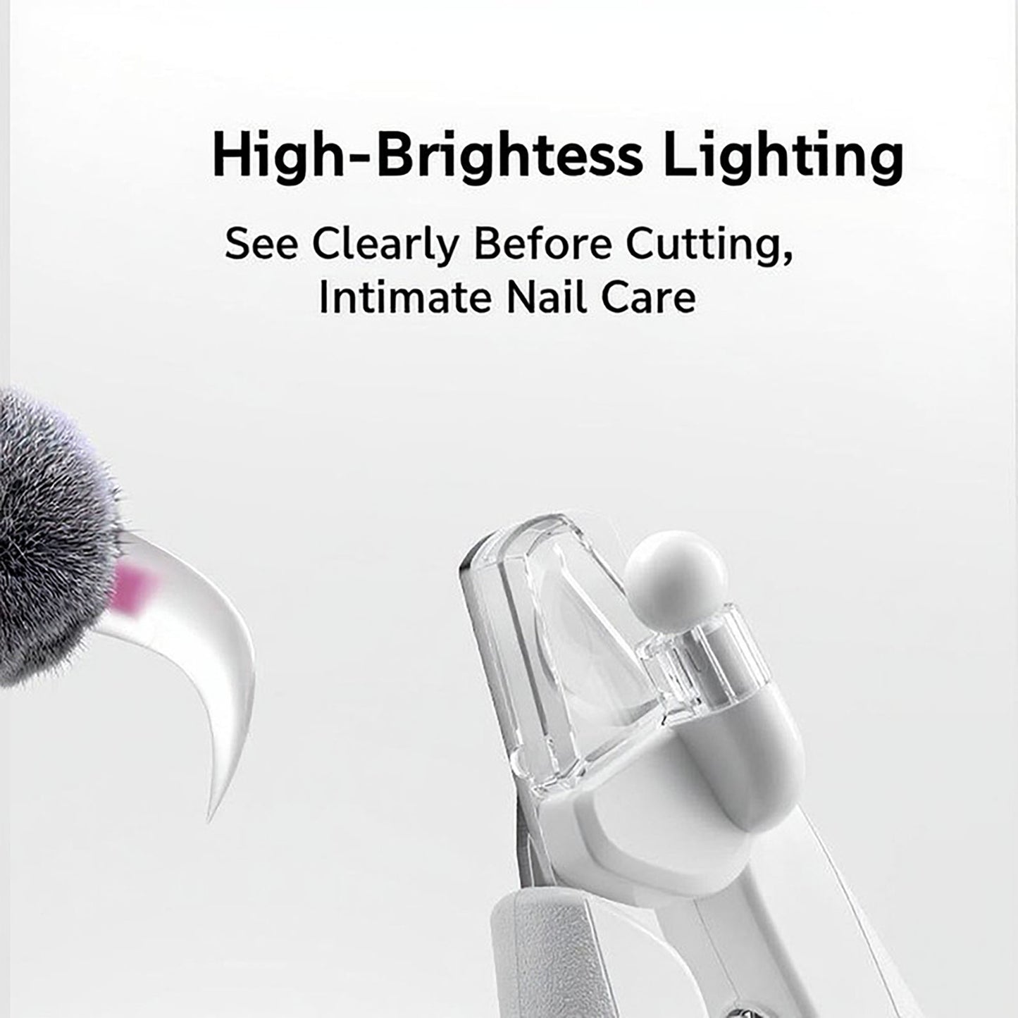 Rechargeable Pet Nail Grinder with LED Light Quiet Electric Cat and Dog Grooming Tool
