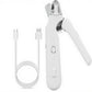 Rechargeable Pet Nail Grinder with LED Light Quiet Electric Cat and Dog Grooming Tool
