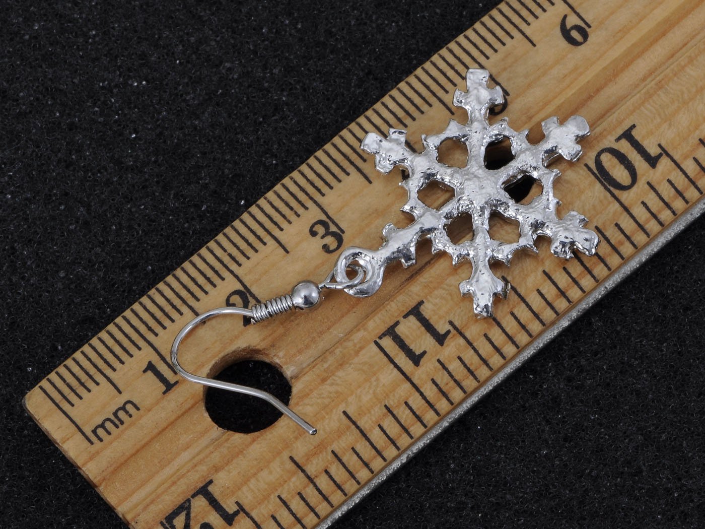 Christmas Winter Snow Snowflake Ice Cold Dangle Drop Earrings Necklace Set