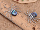 Majestic Black Spooky Spider Dangle Earrings