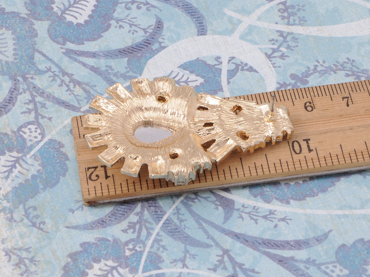 Deate Pearl Flower Star Elements Clip Earrings