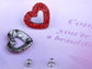Gun Red Romantic Valentines Day Heart Stud Earrings