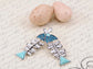 Geometric Shape Blue Fish Body Earrings