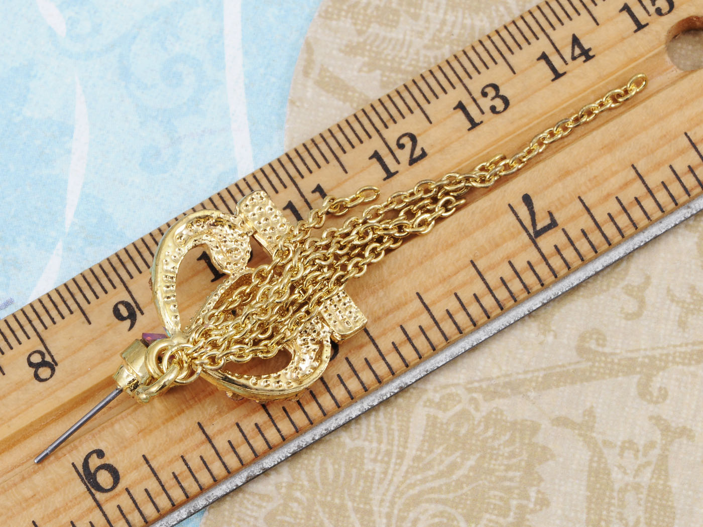 Hot Pink Fuchsia Royal Princess Crown Drop Earrings