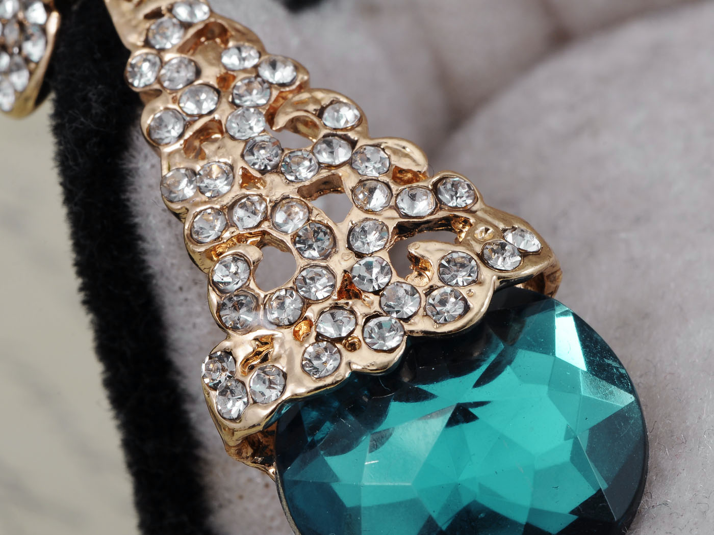 Lustrous Royal Earrings With Intricate Blue Jade And White Ss