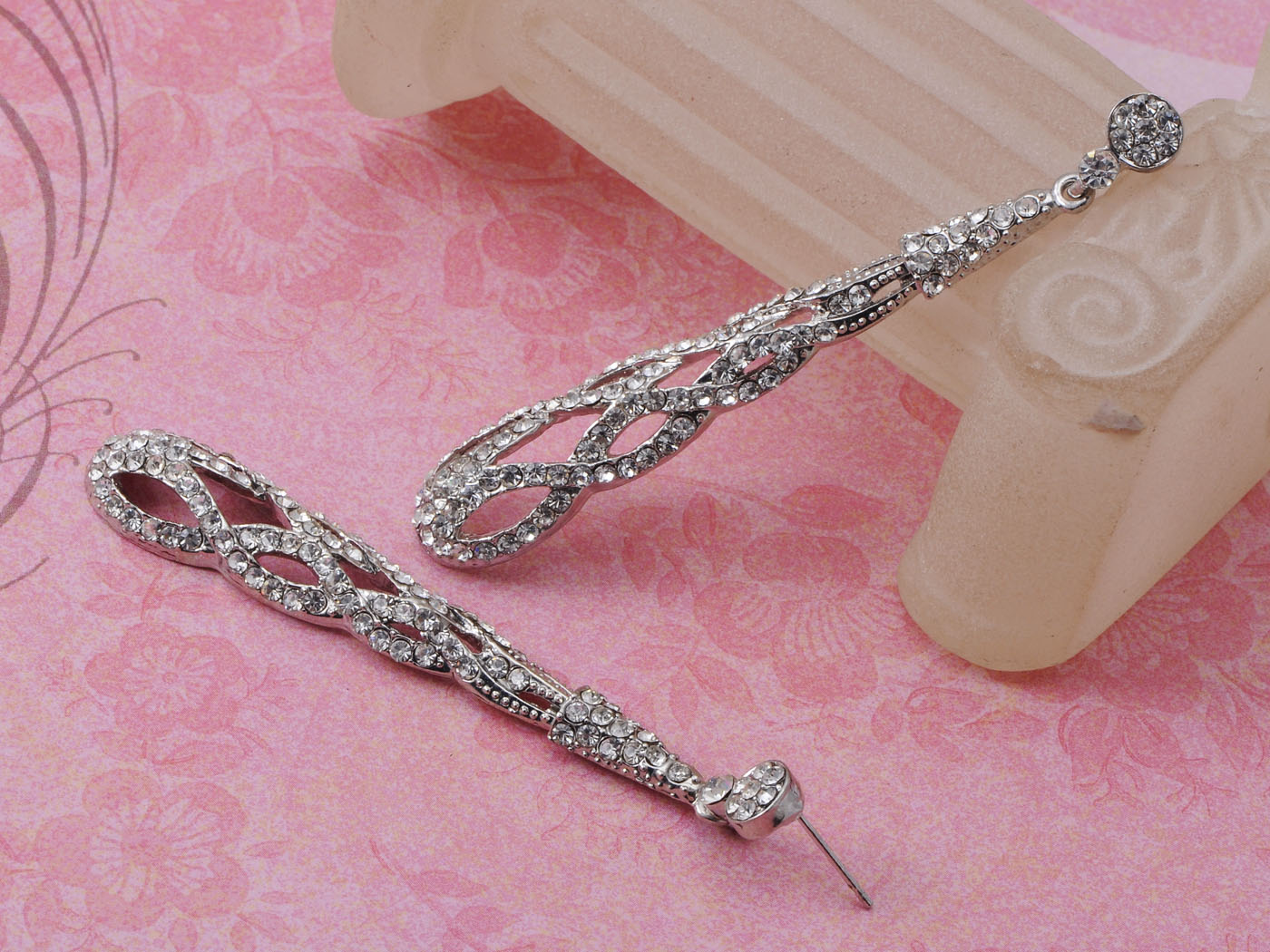 Infinity Braid Twist Clr Dangle Drop Evening Cocktail Earrings