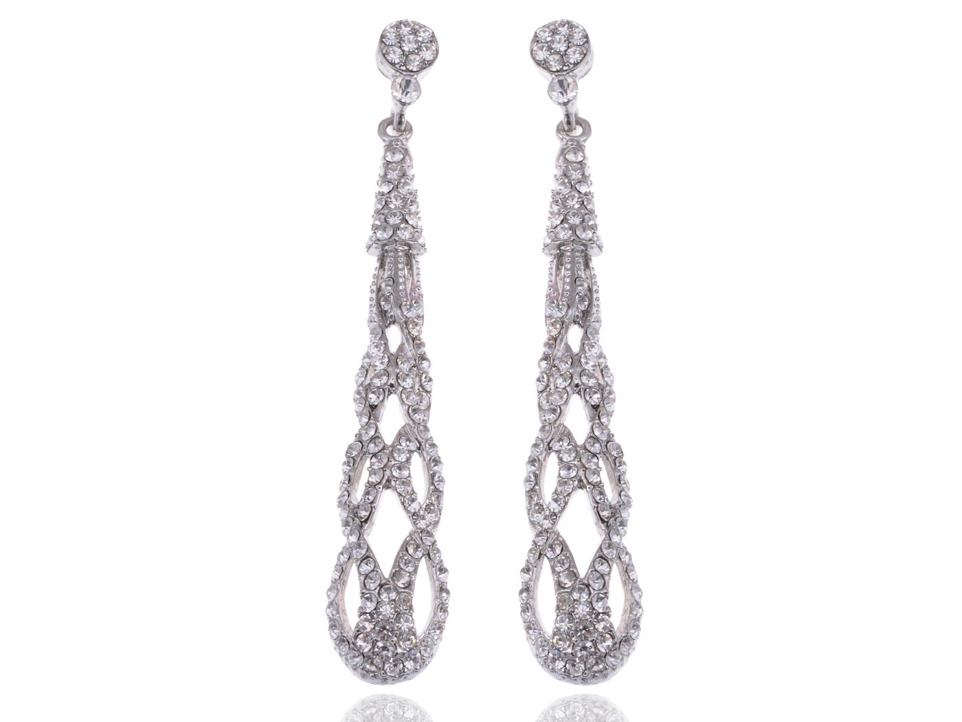 Infinity Braid Twist Clr Dangle Drop Evening Cocktail Earrings