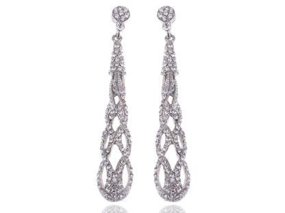 Infinity Braid Twist Clr Dangle Drop Evening Cocktail Earrings