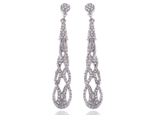 Infinity Braid Twist Clr Dangle Drop Evening Cocktail Earrings