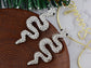 Slithering Serpent Egyptian Cleopatra Ice Bling Stud Earrings