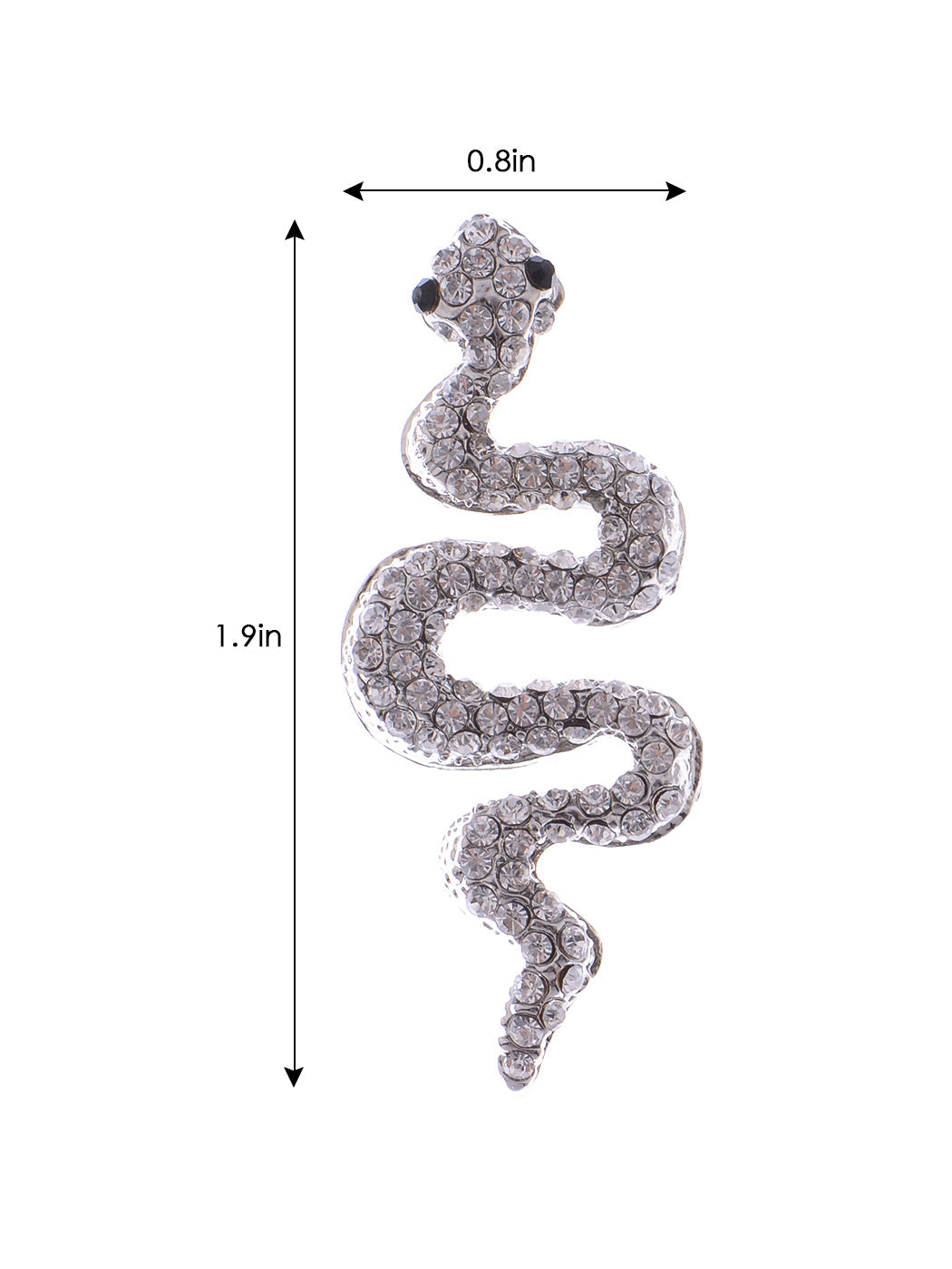 Slithering Serpent Egyptian Cleopatra Ice Bling Stud Earrings
