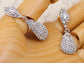 ALILANG Ice Bling Silver Eggplant Vegetable Teardrop Crystal Rhinestone Dangle Drop Earrings