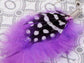 Purple Polka Dotted Diva Lavender Bright Bird Feather Fish Hook Trend Earrings