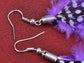 Purple Polka Dotted Diva Lavender Bright Bird Feather Fish Hook Trend Earrings