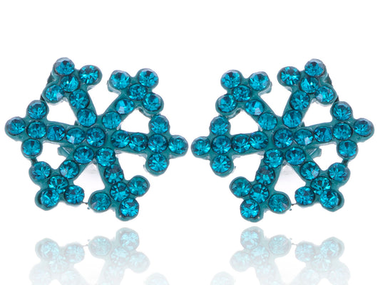 Zircon Snowflake Ice Freezing Cold Element Earrings