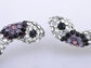 Alilang Silvery Tone Spotted Boa Constrictor Snake Crystal Rhinestone Element Dangle Earrings