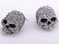 Scaled Threatening Scary Skull Element Earrings