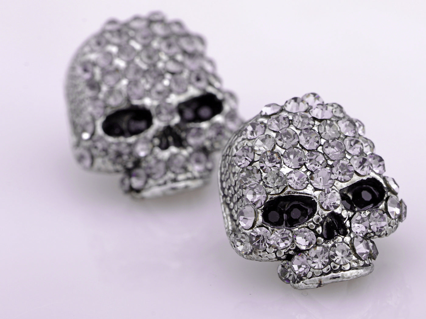 Scaled Threatening Scary Skull Element Earrings