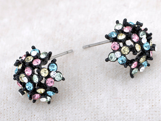 Multicoloured Cluster Hive Explosion Burst Element Earrings