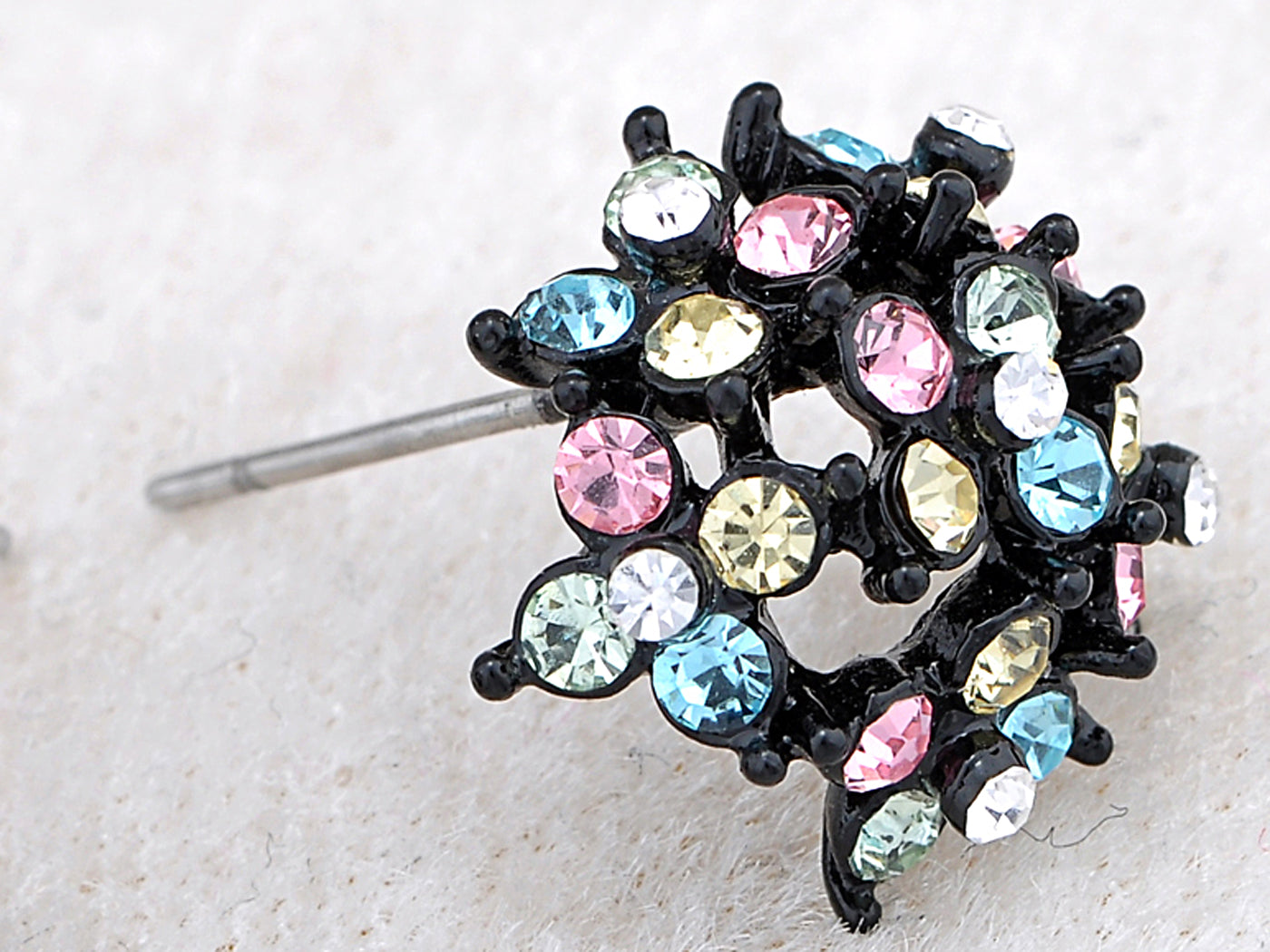 Multicoloured Cluster Hive Explosion Burst Element Earrings