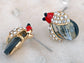 Wing Fluttering Firefly Beetle Bug Element Earrings