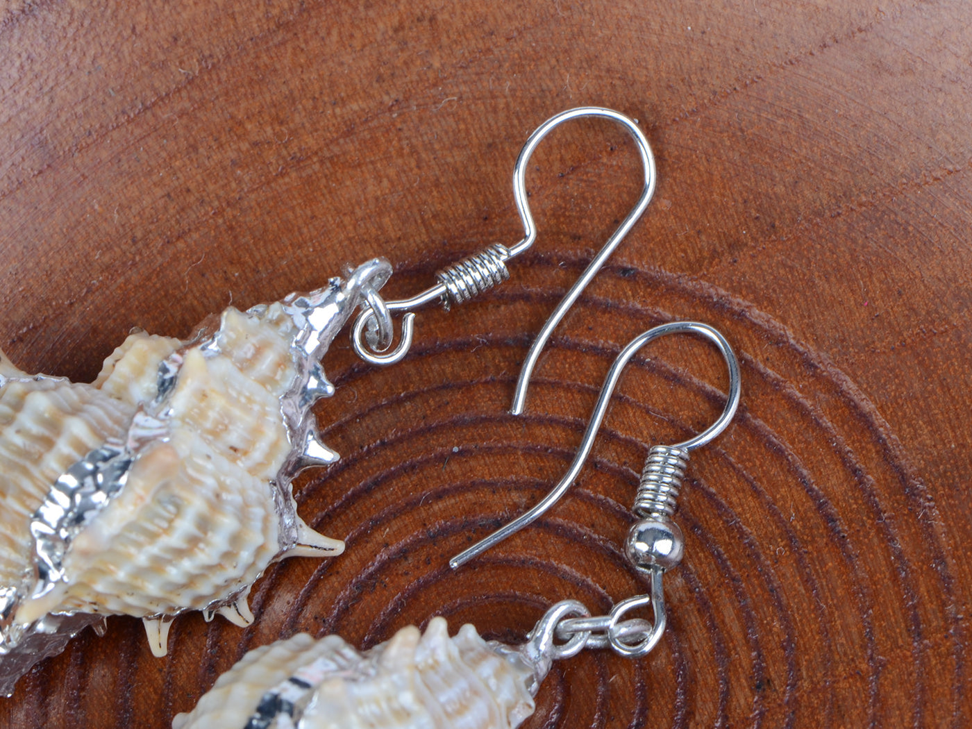 Multicolor Accent Ocean Seashell Couch Mermaid Sea Witch Drop Dangle Earrings