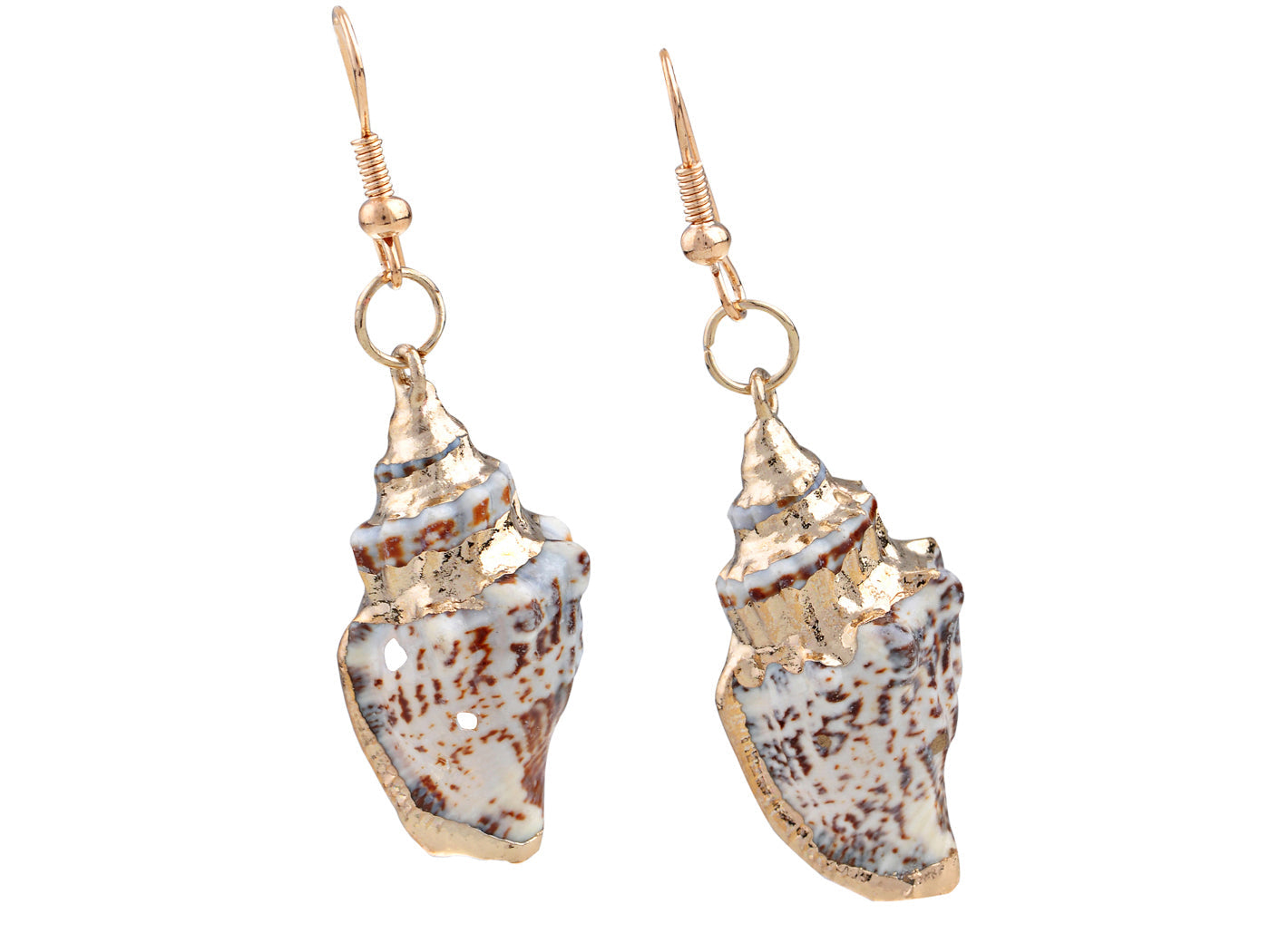 Multicolor Accent Ocean Seashell Couch Mermaid Sea Witch Drop Dangle Earrings