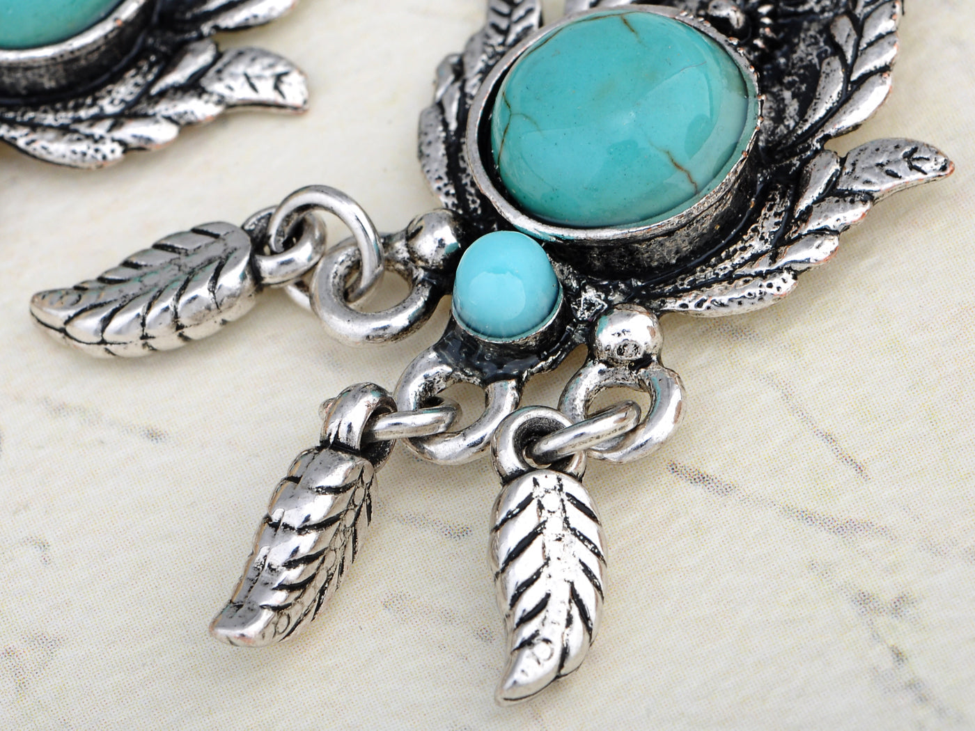 Petite Elements Peacock Plumage Post Earrings